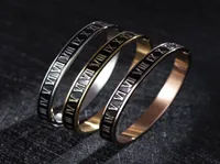 Nuovo braccialetto da design Bracciale Bracciale in acciaio inossidabile intagliato Coppia numerica romana per uomini Donne gioielli6486477