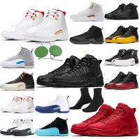 2023 Basketball Shoes Sports Sneakers Trainers Black University Gold Dark Concord White Dark Grey Gym Red Taxi Bordeaux Indigo 12S 12 For Men Low JORDAM