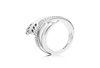 Yeni Varış 925 Sterling Silver Love Ring Pandora Köpüklü Arrow Ring için Orijinal Kutu Kadın Lüks Tasarımcı CZ Elmas Yüzükler Set4773804