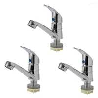 Bathroom Sink Faucets 3X Chrome Finish Single Handle Basin Faucet Water Tap