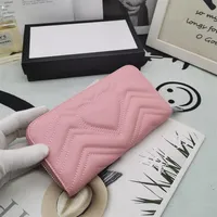 Coin Purse Womens Designer Wallet Love Zig Zag Zippy Wallets High quality leather Fashion Card Holder Pocket Long lady Bag With Bo308E