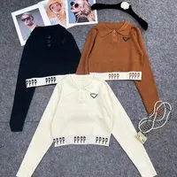 Designer Women Sweater Crew Neck Fashion Long Sleeve Prining Letter Bekvämt tyg mjukt friskt och slitstoppande stickor