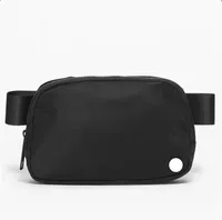 LU 야외 가방 여성 남성 Lulu 허리 가방 체육관 탄성 조절 가능한 스트랩 지퍼 지퍼 패니 팩 lululemens