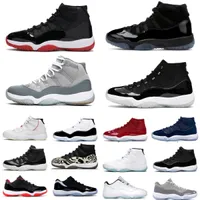 NEW Mens 11 11s Basketball shoes Midnight navy velvet cherry bred Cool Grey Designer Sneakers womens concord 45 space jam Royal Blue low legend blue Men Women Trainers