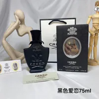 Perfekt förpackning Creed Love in Black Parfume Men Kvinnor unisex dofter Eau de Parfum Millesime Spray långvarig luktköln doft deodorant 75 ml