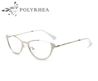 2021 Markendesigner Cat Eye EyeGlasses Frames Frauen Vintage optische Modemodik mit Box und Case 8855021