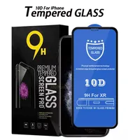 Factory Price Full Glue 9H 10D Screen Protector for iPhone 14 Pro Max XR XS 7 8 Plus 11 12 13 Mini Anti-scratch Tempered Glass Film with retail package