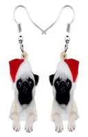 Dangle Chandelier Acrylic Christmas Sweet Pug Dog Earrings Drop Cute Pets Gift Women Girl Teens Kid Festival Charms Decoration B4886178