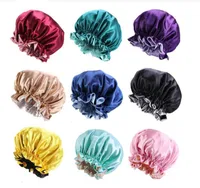 Party Favor 20 styles Momme Silk Night Cap Hair Bonnet Sleeping Silks Sleep Hat for Women-Hair Care DHL SN395