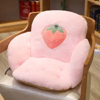 Kuddstol rygg mot antislip rosa grå frukt persika kiwi tryck soffa tatami ben lumbal support kontor sovrum dekor