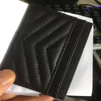 Black Gold Silver Hardware Real Leather Card Holders 10CM 8CM Fashion Men&Women Sheepskin Credit CardHolder With box306O