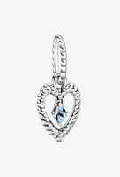 100 925 Sterling Silver Aqua Blue Beaded Heart Dangle Charms Fit Original European Charm Bracelet Fashion Women Jewelry Accessori4940085