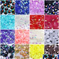 Resin Jelly White Ab Resin Flat Back Rhinestone All Size M 4Mm 5Mm 6Mm In Wholesale Prcie With Best Quality Drop Delivery Jewelry Dhnir