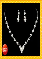 Stock 2022 Geweldige ontwerper Peals Crystals Bridal Jewelry Crowns Tiaras Headpieces Wedding Bridal Set Sets Party Jewel9182990