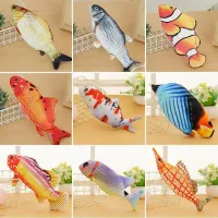Flipping Fish Cat Toy Realistic Plush Electric Flipping Doll Funny Interactive Pets Chew Bite Floppy Toy Perfect for Kitty Exercise new FY7710
