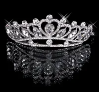 Hair Tiaras In Stock Cheap 2020 Diamond Rhinestone Wedding Crown Hair Band Tiara Bridal Prom Evening Jewelry Headpieces 180254988360