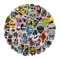 50PCS pack Phantom Colorful Terror Skull Stickers Book Laptop Guitar Motorcycle Luggage Skateboard DIY Decorative Decal