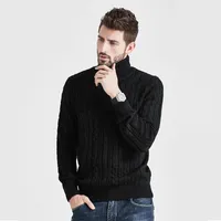 Sweaters masculinos QIWN 2022 Autumn and Winter European Turtleneck Fashion Sweater