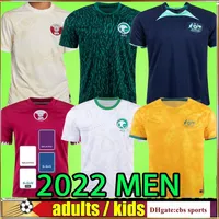 2022 KATAR SOCCER JERSEYS Australias 2023 Arabia Saudyja Camisetas de Futbol 23 23 Home Away Men Football Shirt Mundur National Drużyna Australie Mundurs -Rekfaktory