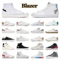 أحذية Blazer Mid 77 عتيقة Blazers أحذية عرضية متعددة الألوان عالية الرمان Jumbo Pink Mens Trainers Designer Platform Sneakers