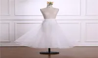 Aline Long Tulle Petticoats for Wedding Dress Crinoline Petticoat Underskirt One Layer Hoop Knitted White Skirt Rockabilly9645057