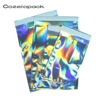 100st Laser Self Sealing Plastic Enuples Mailing Storage Bags Holographic Gift Jewelry Poly Adhesive Courier Packaging Bags11051045