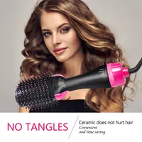 Curling Irons 4 in 1 Air Brush One Step Hair Dryer Styler Multifunctional Salon Negative Ion Straightener Comb 221101