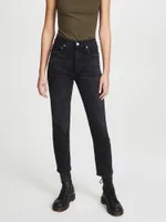 Women's Jeans Early Autumn Women's Cotton High Waist Slim Fashion 2022 Zipper Ladies Denim Ankle-length Pants