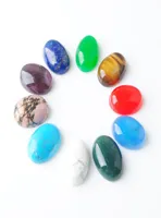 Wojiaer ovala pärlor för smycken som tillverkar Natur Gemstone Cabochon Cab No borrat Hole 13x18x6mm Opal Crystal Quartz BU8019090105