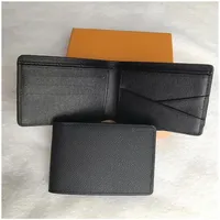 2021 Moda Billfold High Quality Plaid Pattern Women Wallet Men Purs Purs Swove-De Luxury S Designer L Carteira com Box Handbag3360