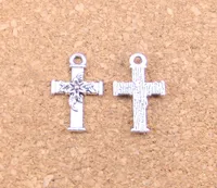 171pcs Antique Silver Bronze Plated cross flower Charms Pendant DIY Necklace Bracelet Bangle Findings 2011mm1973570