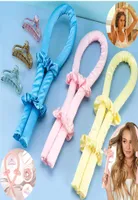 Heatless Curling Rod Headband Lazy Curler Set Soft Wave Rollers Not Damage Women Hair Curls Styling Tools Straighteners with clip5592888