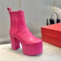 High Heel Thick Bottom Autumn And Winter Women Boot Versatile Fashion Platform Ankle Boots Size 35-40