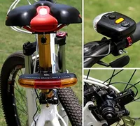 LED Bicycle Bike Turn Signal Directional Brake Light Lamp 8 sound Horn for biking or hiking T1911168927303