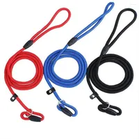 Dog Collars Adjustable Pet Leash Nylon Round Rope Walking Leads Traction P Chain For Small Medium Dogs Supplies