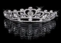 Hair Tiaras In Stock Cheap 2020 Diamond Rhinestone Wedding Crown Hair Band Tiara Bridal Prom Evening Jewelry Headpieces 180252776096