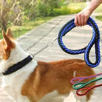 Dog Collars Nylon Harnesses Leads Pet Accessories Animals Supplies Collar Detachable Things For Medium Dogs Petty So Pets Leash