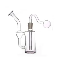 Wholesale Recycler Glass Bong Hookahs Tornado Percolator Water Pipes 14mm Female Joint Dab Rigs Ash Catcher Bong with Male Glass Oil Burner Pipes and Tobacco Bowl