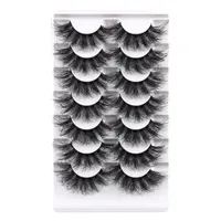 Natural Soft Mink False Eyelashes Thick Curly Reusable Handmade Multilayer 3D Fake Lashes Full Strip Lash Extensions Makeup Accessory for Eyes DHL