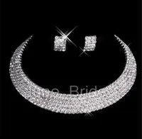 Klassisk designer Sexig mengjorda diamantörhängen Halsband Party Prom Formal Wedding Jewelry Set Brudtillbehör i stock9486195