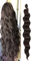 Lans Curly Crochet Braid Railbow Braiding 22039039 Extens￵es de cabelo sint￩ticas Crochetas de ondas oce￢nicas tran￧as para cabelos a granel LS034676357
