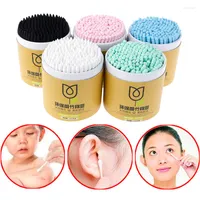 Makeup Sponges 200pcs Box Bamboo Cotton Swab Wood Sticks Soft Buds Cleaning Of Ears Health Beauty