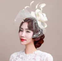 Fascinator bridal headpiece wedding veils with feather wedding hair accessories headpieces for wedding party headdress party decor7505201