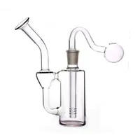 Factory Price Glass Oil Burner Bong Dab Rig Ash Catcher Hookah Klein Recycler Borosilicate Water Pipes Smoking Accessories with 14mm Male Glass Oil Burner Pipes