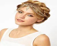 2020 Billigt mode hårband huvudbanor pannband indiska bohemiska boho vitare pärlor huvudstycke kvinnor huvudkedja hår smycken för w3517660