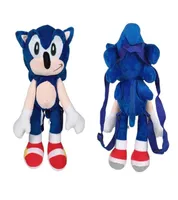 3D Sonic Plush Toys Ryggsäck Mjuka fyllda djur Doll Hedgehog Figure School Väskor för barn Toys Christmas Presents1665297