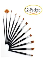 12Packed pens for canvas painting art painting tool watercolor pen with wnylon hair for acrylic oil painting beginner039s to4769779