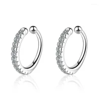 Backs Earrings 2022 Fashion Cubic Zirconia Ear Cuff Bohemia C Shaped Rhinestone Small Earcuffs Clip For Women Wedding Jewelry