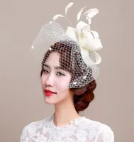 Fascinator bridal headpiece wedding veils with feather wedding hair accessories headpieces for wedding party headdress party decor5815811