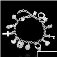 Charm Bracelets Newly Arrival Fashion Womens Charms Bracelet Bangle Plated Sier Lovely Chain Jewelry 1128 Q2 Drop Delivery Bracelets Dhqeu